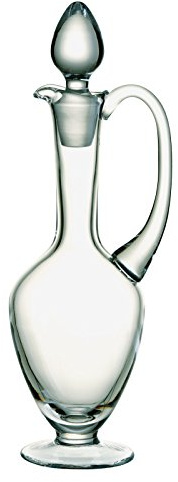 Dornberger - Handled Claret Jug - Clear Voluptuous Glass Decanter - Handcrafted and Mouth Blown - Capacity 850ml - Ideal for White Wine and Red Wine