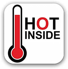 A1757 - Adesivo Hot Inside con termometro, 7 x 7 cm