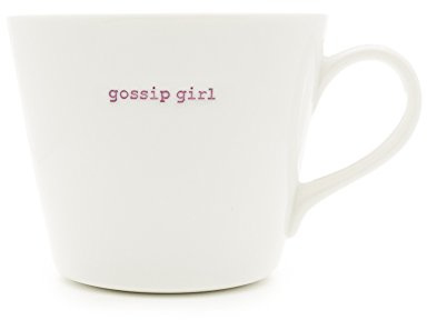 Keith Brymer Jones - Word Range - Standard Ceramic White Mug - Gossip Girl - 350ml - Gift Boxed