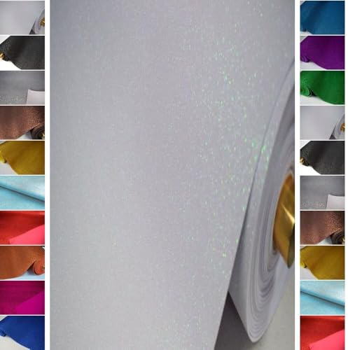 StoffBook WEIß MOOSGUMMI GLITZER 2MM BASTELMATERIAL STOFF STOFFE, D288
