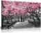 Tableau sur toile murale Arbres en fleurs Noir et blanc Décoration murale, Noir/rose/blanc, A0 91x61cm (36x24in)