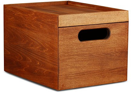 Langer & Messmer Caja de madera Freiburg en madera de tilo macizo para artículos de cuidado de zapatos - cereza