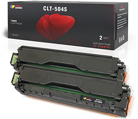 TONER EXPERTE Kompatibel für Samsung CLT-K504S CLT-P504C Schwarz Tonerkartusche Ersatz für K504S für Xpress SL C1810W C1860FW CLX4195N CLX4195FN CLX4195FW Druckerpatronen 2er-Pack
