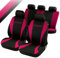 rmg-distribuzione R03-S0168 Coprisedili Auto compatibili con FIAT 500 L (2012 - in poi), Colore Nero Rosa in Poliestere 3mm