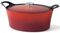 CUISINOX - Volcan - Cocotte ovale 29 cm et couvercle - 3.9 L - Fonte de fer emaillée - Compatible tous feux dont induction - sans PTFE ni PFOA - Rouge