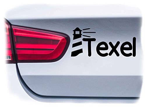 WB wohn trends Auto-Aufkleber, Texel mit Leuchtturm, schwarz, 22cm breit, Farbe und Größe wählbar, KFZ-Sticker LKW Spruch