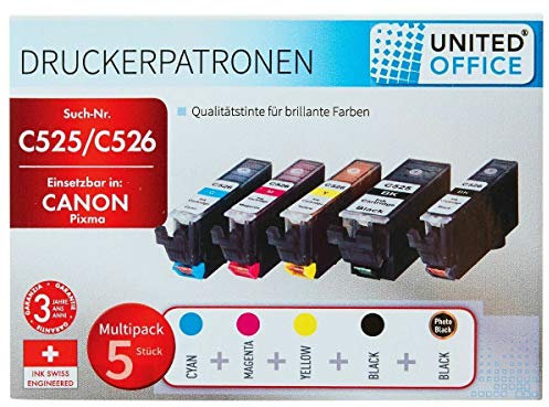 United Office Druckerpatronen Patronen Drucker Printer Multipack C525/C526