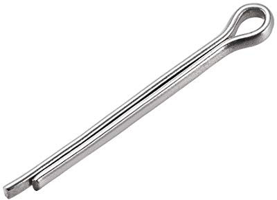 sourcing map 30Stk.Geteilter Splint -3mm x 30mm 304 Edelstahl 2 Zinken Schlüssel Silber