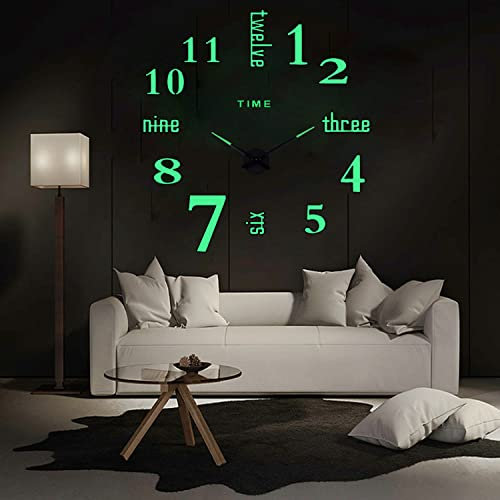 Coraltree 3D DIY Beleuchtete Wanduhr für Büro Wohnzimmer Schlafzimmer Geschenk Heimdekoration (Luminous-3)