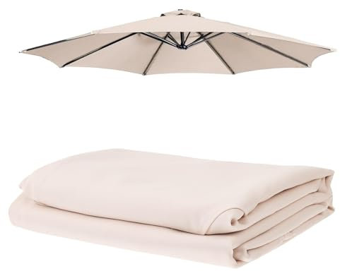 Replacement Parasol Canopy 8 Arms 3M Garden Parasol Replacement Canopy, Polyester UV Protection Waterproof,for Outdoor Garden Deck Backyard Sun Shade (Umbrella Cloth ONLY)