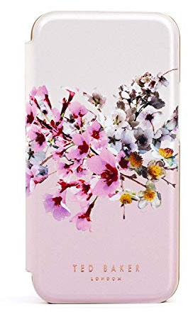 Ted Baker Spiegel-Schutzhülle für iPhone 12 Pro, Jasmin, schwarz