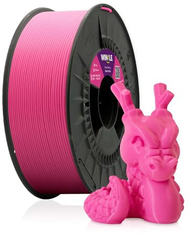 WINKLE PLA HD Fluoreszent Filament 1.75mm Elektrisch Rosa, 1kg Spule, 3D Drucker Filament Kompatibel mit FDM Druckern, 3D-Druckmaterialien, Maßgenauigkeit +/- 0.05mm, Leicht zu Bedrucken