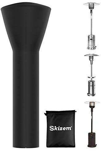 Skizem Funda para calentador de patio al aire libre con cremallera, tela Oxford 420D mejorada con material de revestimiento de poliuretano, 100% impermeable, resistente al viento, anti-UV, a prueba de