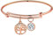J.Endéar ZENI Lebensbaum Armband Roségold AAAAA Zirkonia Anhänger Verstellbarer Armreif Geburtstag Valentinstag Muttertagsgeschenk für Damen, mit Schmuckschatulle