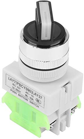 Telituny Selettore rotativo elettrico, Selettore rotativo a 3 posizioni Interruttore rotativo autobloccante per circuiti 220 V LAY37-20X/31