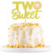 1 Stück Two Sweet Cake Topper für 2th Birthday Party Anniversary Party Geburtstag Babyparty Baby shower Kuchen deko Party Dekorationen Kuchendekoration Tortenfigur Tortendeko Kuchenaufsätze