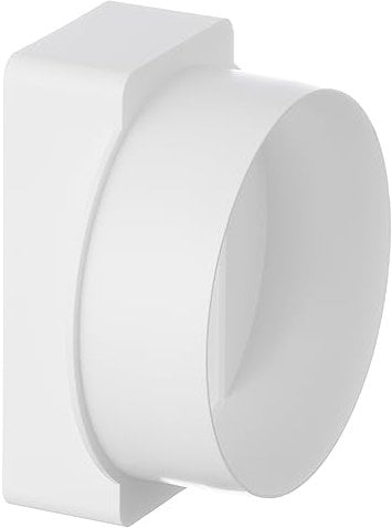 110x55mm to Ø 100 mm Rectangular to Round Ducting Adaptor - Straight Connector Adapter