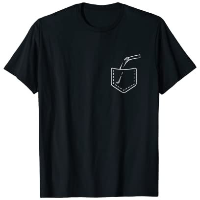 Strohhalm in der Tasche, Anti-Regulierung Protest Kunststoff-Strohhalm T-Shirt