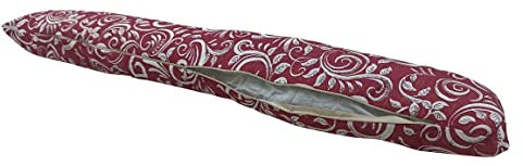 Windstopper Zugluftstopper im Vintage-Stil, gepolstert, Abnehmbarer Bezug für Panzertüren und Fenster, Zugluftstopper, Universal-Windschutz – gegen Kälte hält die Wärme (11), Gris, 100x14