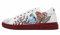 DOGO Femme Cuir Vegan Blanc Baskets - Magic in The Air Motif