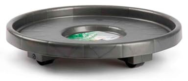 Porta Macetas / Soporte para Plantas / Soporte Movible Para Macetas / Soporte de Plástico Con Ruedas / Porta Plantas 4 Ruedas (Gris)