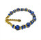 Sospiri Venezia Bracelet Femme composé de 7 Perles en Verre Diamètre 8 mm Bracelet en Verre de Murano Original Bijou Idée Cadeau Made In Italy Certifié, Bleu-Bleu