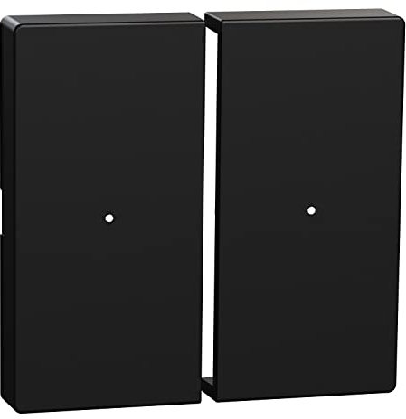 Schneider Electric Merten MEG5220-0403 Wippen für Taster-Modul 2fach, Aus Recyceltem Material, Schwarz Matt, System M