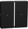Schneider Electric Merten MEG5220-0403 Wippen für Taster-Modul 2fach, Aus Recyceltem Material, Schwarz Matt, System M