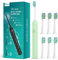 YteaTh Elektrische Zahnbürste Schallzahnbürste - Eine Ladung für 180 Tage Zahnbürste Elektrisch, Shcall Electric Toothbrush Mit 6 Ersatzbürsten, 5 Putzmodi, Timer (Hellgrün)