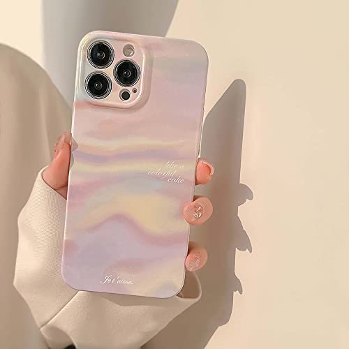 Bakicey für iPhone 11 Hülle Marmor Dünn Aesthetic Glitzer Kratzfest Handyhülle PC Hardcase Mode Mädchen Matte TPU Schutzhülle Marble Stoßfeste Case Cover für iPhone 11, Lila