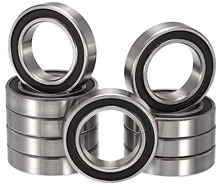 HiPicco 6804-2RS Deep Groove Ball Bearings, ID 20mm x OD 32mm x Width 7mm Double Rubber Sealed Ball Bearing Pre-Lubricated Chrome Steel Z2 Lever 10pcs