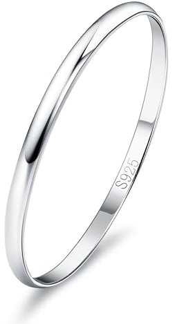 Diamday 925 Sterling Silber Ring Frauen Männer Schlicht Verlobungsring Polierte Trauring Hochzeit Glänzend Elegant Ring Silber Damen Ehering für Paar Simpel Damenring Herrenring Schmuck 1MM 54