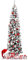 RELAX4LIFE Albero di Natale Slim 140/180/225 cm, Albero di Natale Innevato con 242/500/641 Rami Realistici e Folti e Base Pieghevole in Metallo, per Casa e Negozio (225 cm)