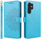 ELTEKER Handyhülle für Samsung Galaxy S23 Ultra Hülle, Klapphülle Lederhülle mit Kartenfäch Handytasche Schutzhülle für Samsung Galaxy S23 Ultra, Blau