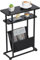 ZEXVIDA Table d'Appoint 2 en 1 pour Petits Espaces - Fine et Étroite avec Porte-Revues - Pour Salon, Table de Chevet