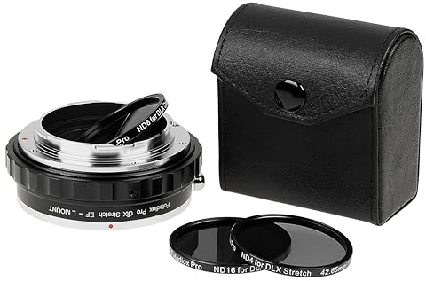 Fotodiox DLX Stretch Objektivadapter - Kompatibel mit Canon EOS (EF & EF-S) Objektiv auf L-Mount Alliance spiegellose Kameras mit Makrofokussierung Helicoid und magnetischen Drop-In-Filtern