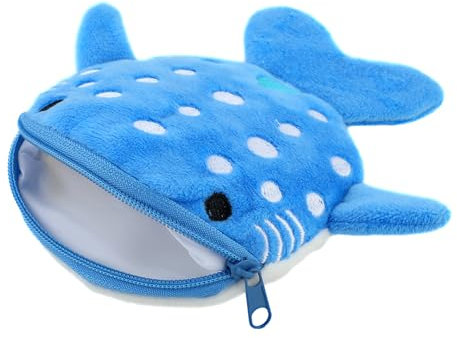 Hai Geldbeutel Kinder,Mabor Mini Geldbörse Kinder Jungen Mädchen Cute Münzbeutel Plüsch Coin Purse Münzgeldbörse Hai Mini Tasche Kosmetikartikel Tasche Cartoon Geldbörse mit Reißverschluss Brieftasche