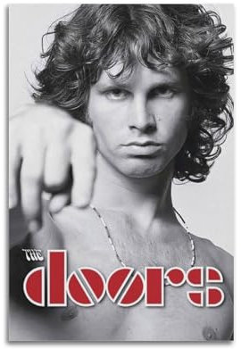 FBCAOZWT Jim Morrison Charakter-Poster, Sänger, Schauspieler, Sportler, Druck, Signatur-Poster, Portrait-Poster, Wanddekoration, Leinwand, Maler, Hausdekoration, Ästhetik, 30 x 45 cm, ungerahmt, 20