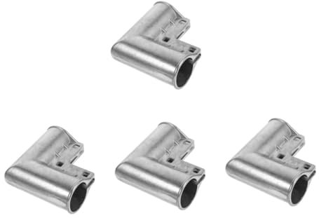 HOMSFOU 4pcs Grid Accessories Chain Link Fence Gate Elbow Chain Link Fence Gate Corners Fence Gate Elbows Chain Link Fence Fitting Chain Link Fence Repair Kit Fence Bracket Aluminum Silver