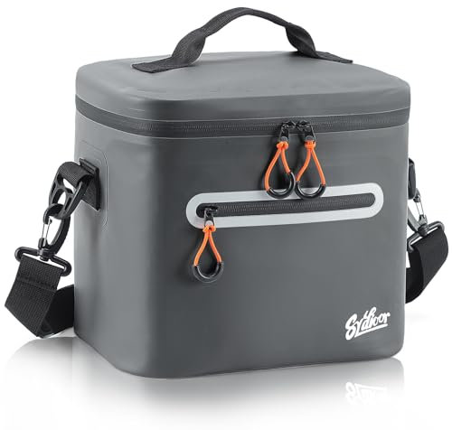 Sydioor Bolsa Refrigeradora 14L Portátil Aislada y Impermeable, Ideal para Camping, Picnics y Aventura, Gris Oscuro