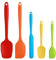 5 Pcs Silicone Spatula, Heat Resistant Non-Stick Rubber Spatulas Set, Baking Silicone Spatula Kitchen Utensils for Baking, Cooking and Mixing (21cm / 8.2inch)
