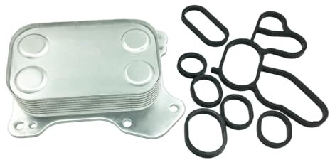 Hajus 1211113 Ölkühler Motoröl 55183548 kompatibel mit Alfa Romeo Mito 955 Opel Astra H A04 Corsa D S07 Fiat Doblo 263 Fiorino 225 Idea 350 Punto 199 Lancia Ypsilon 312 1.3L 1.4L 2005-Heute