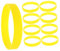 Sosoport Lot de 50 Bracelets Extensibles en Silicone Colorés en Vrac pour Fête Anniversaire Mariage Festival Jaune X 50