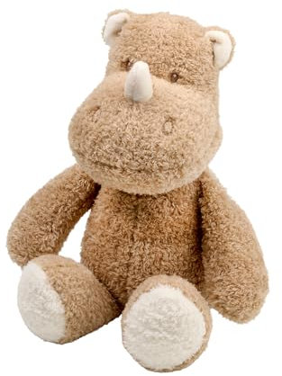 Nattou Kuscheltier Nashorn, Wegbegleiter ab der Geburt, ca. 30 cm, Polyester, Teddy, Hellbraun