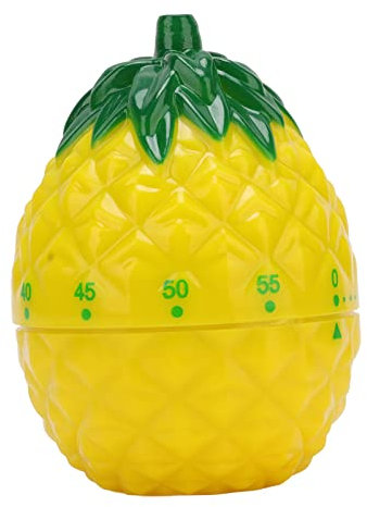 Akozon Mechanischer Ananas-Timer – Countdown-Uhr in Fruchtform, Federaufzug-Timer für das Kochen in der Küche, 112 Ananas-Design, Luftpolsterfolie