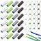 24PCS Rope Stoppers, Metal Rope Ends Shoelace Head, Hoodie Rope Buckle, Rope Fastener Rope Head Buttons for Sweatpants Drawstrings Backpacks Shoelace Replacement Accessories(Brown+Grey+White+Green)