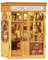CUTEBEE DIY Book Nook Kit de Maison de Poupées Miniatures avec Meubles et Lumière LED,Puzzle 3D en Bois,Serre-Livres d'art,Kits de modèles pour Adultes à Construire (Cooking Bookstore)