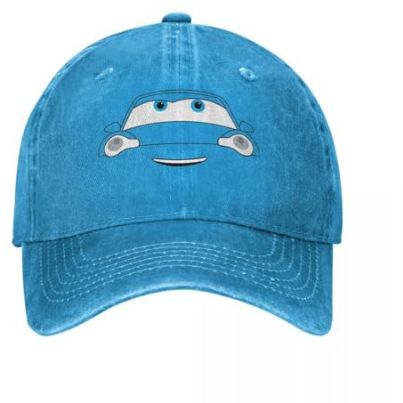 FKHLUILZ Klassisch Classic Sally Cars Lightning McQueen Baseballkappe Unisex Distressed Denim Washed Snapback Hat Workouts Verstellbare Hüte Cap cool