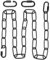 Chaîne en acier inoxydable de 0,9 m avec 2 verrous, chaîne en métal noire, chaîne à maillons pour le raccordement de différentes lampes, cages, plafonniers, lustres, etc