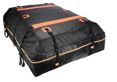 dzstnbhd Dachboxen Outdoor-Koffer Für Autodach 550L 20 Zoll Autodachtasche Tragbare Und Faltbare Aufbewahrungstasche Für Autodachbox Gepäcktasche Dachgepäckträger &-Boxen(20 inch orange)